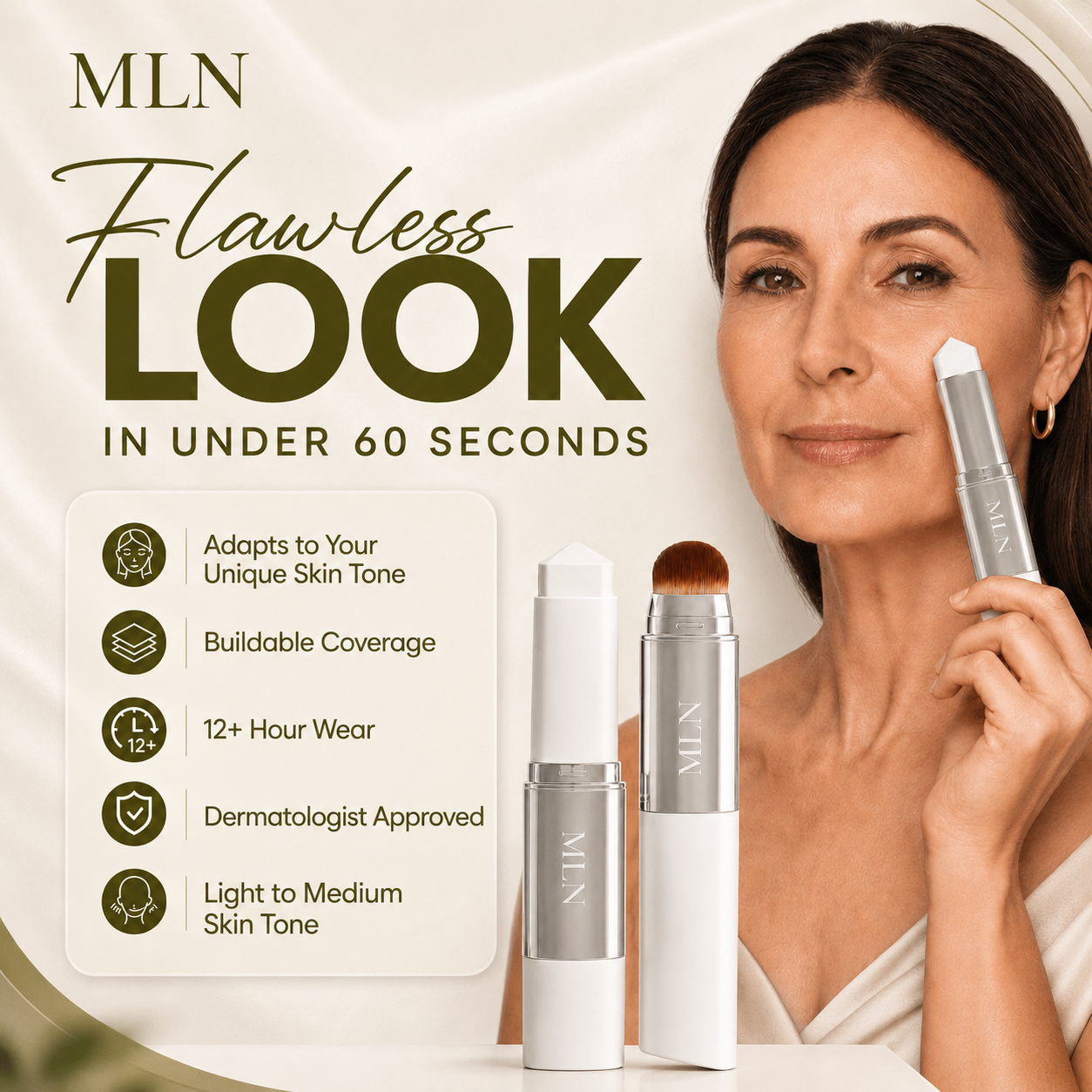 MLN™ Korean Color-Changing Foundation Stick